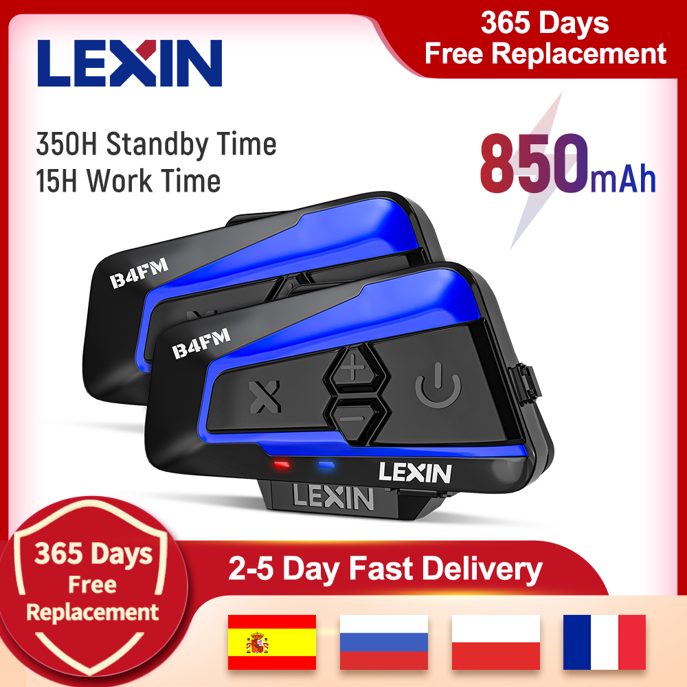 Universal Motorcycle Helmet Intercom Headset - Interfono Bluetooth per Casco Moto Lexin,