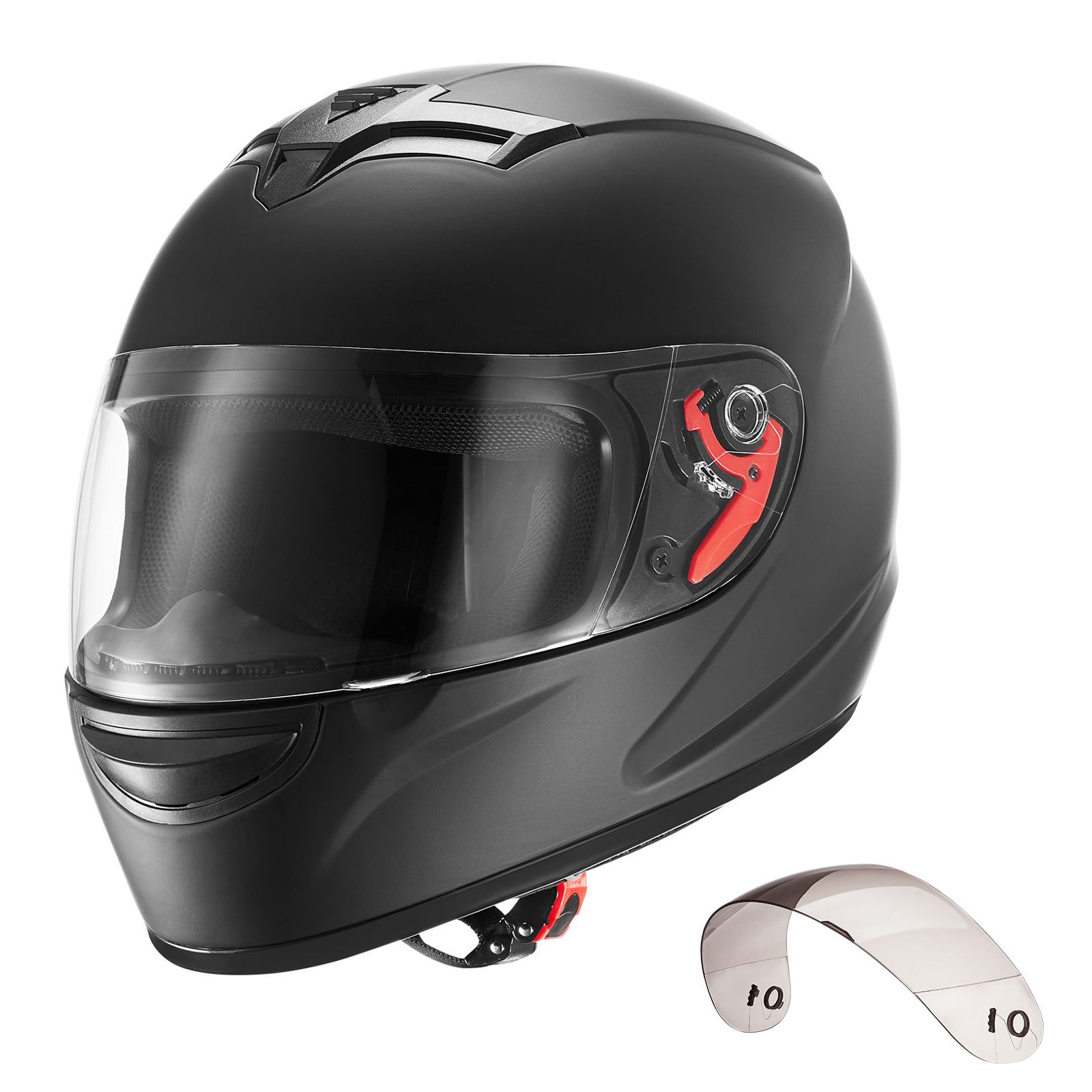 Dual Visor Motorcycle Racing Helmet - Casco da Moto Integrale per Adulti,