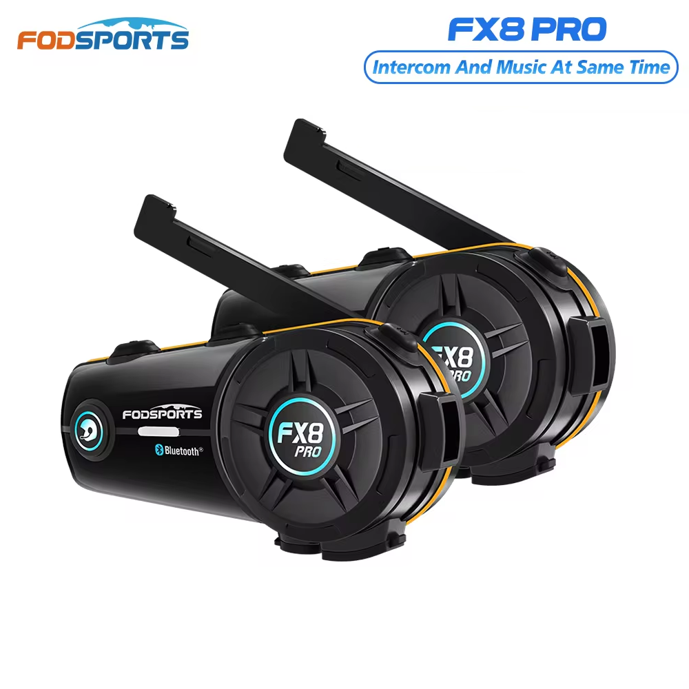 Full Face Motorcycle Helmet With Bluetooth - 2 Intercomunicatori Bluetooth Fodsports FX8 Pro