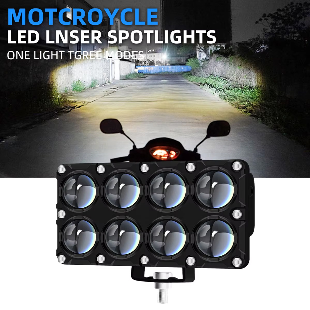 Universal Motorcycle Led Headlight Projector - Faro Ausiliario per Moto con 6/8/10