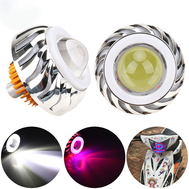 Universal Motorcycle Led Headlight Projector - 1 pz Faro Moto con Doppio