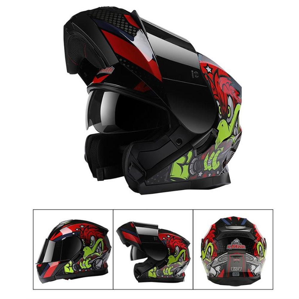 Dual Visor Motorcycle Racing Helmet - Casco integrale per moto ADV con