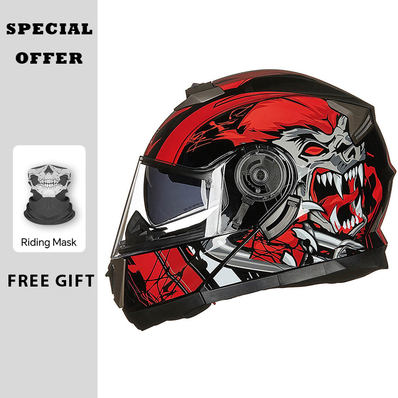 Modular Flip Up Motorcycle Helmet Dot Approved - Caschi da moto Casco modulare ribaltabile
