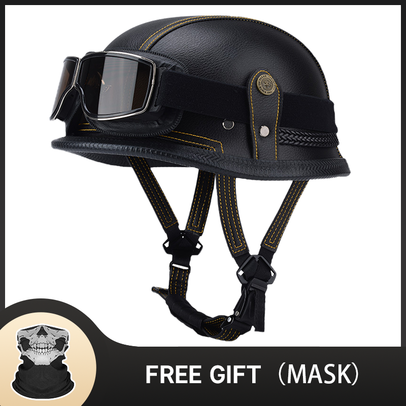 Vintage Open Face Retro Helmet - Casco tedesco mezzo vintage Casco moto