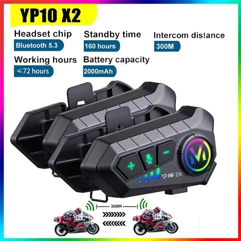 Full Face Motorcycle Helmet With Bluetooth - Y10 2X Bluetooth Moto casco interfono