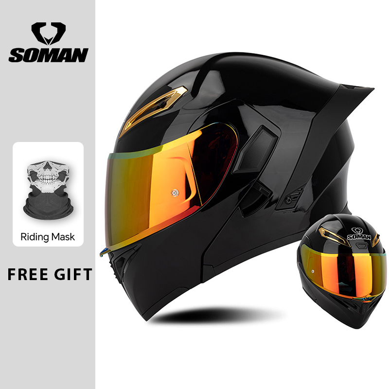 Modular Flip Up Motorcycle Helmet Dot Approved - Caschi da moto apribili con doppia