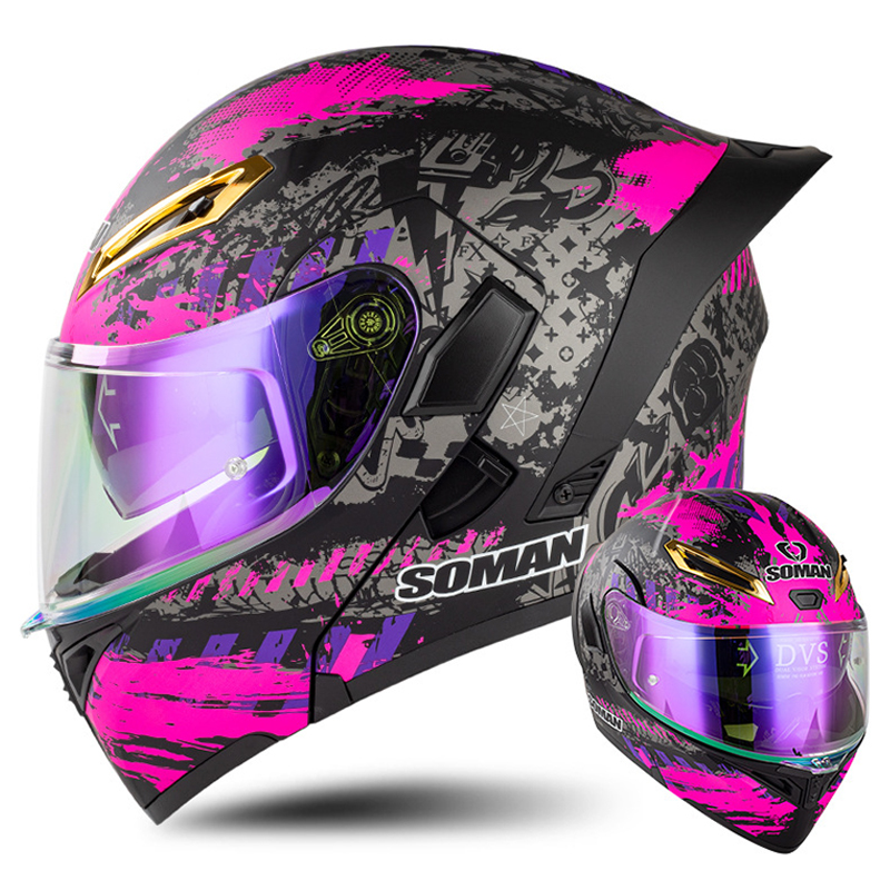 Modular Flip Up Motorcycle Helmet Dot Approved - Casco da Moto da uomo approvato