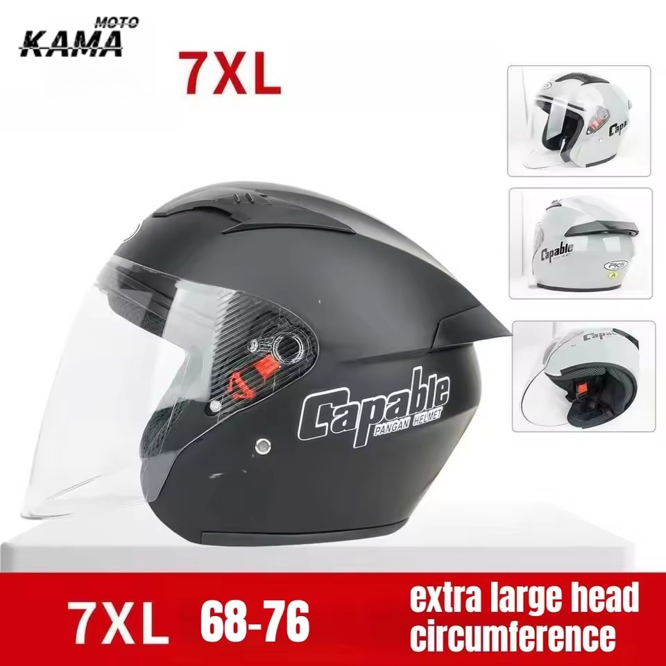 Dual Visor Motorcycle Racing Helmet - Casco da Moto Grande da Uomo,