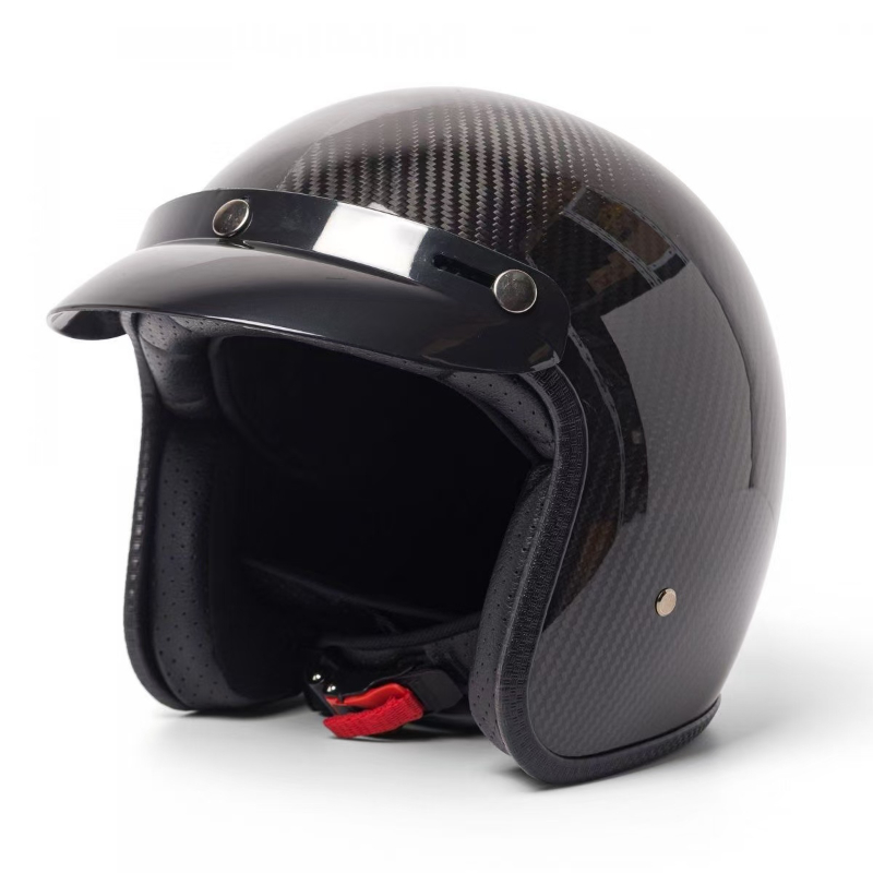 Carbon Fiber Lightweight Motorcycle Helmet - Casco vintage super leggero in fibra
