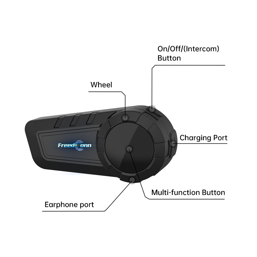 Motorcycle Helmets - Interfono Bluetooth FreedConn KY PRO per