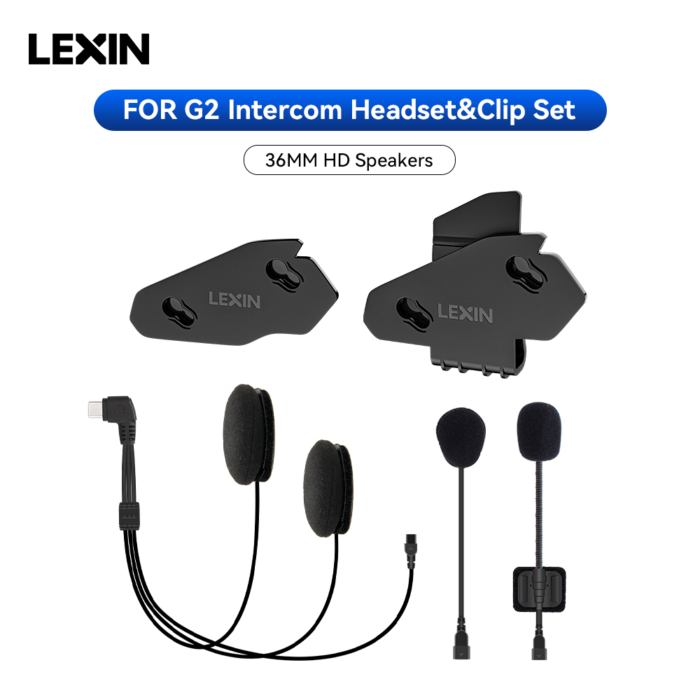 Full Face Motorcycle Helmet With Bluetooth - LEXIN-G2 Accessori per cuffie e clip