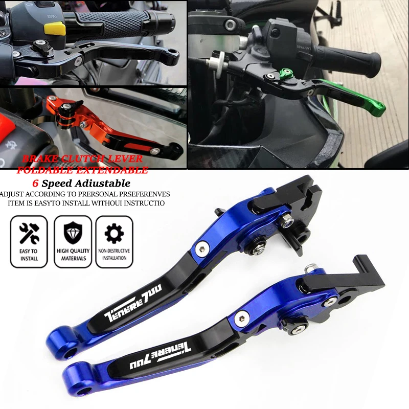 Cnc Aluminum Adjustable Brake Clutch Levers - Adatto per Tenere 700/World Raid XTZ700/SP