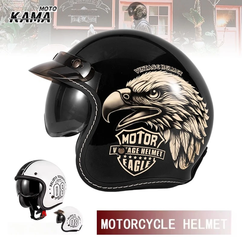 Vintage Open Face Retro Helmet - Casco Moto Aperto Vintage HOT, Casco