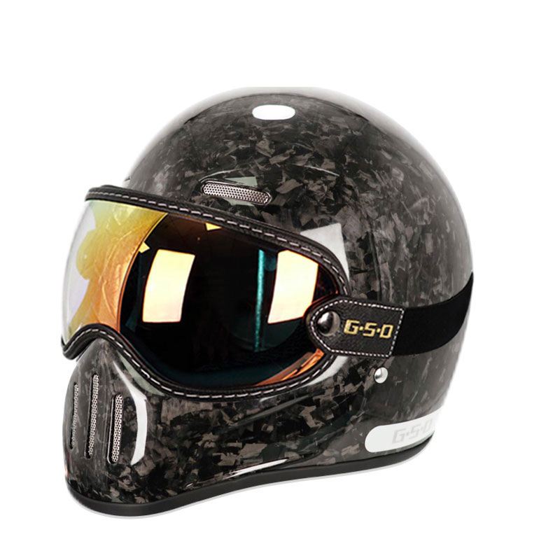 Nuovo casco integrale retrò in - Carbon Fiber Lightweight Motorcycle Helmet recensione e prezzo