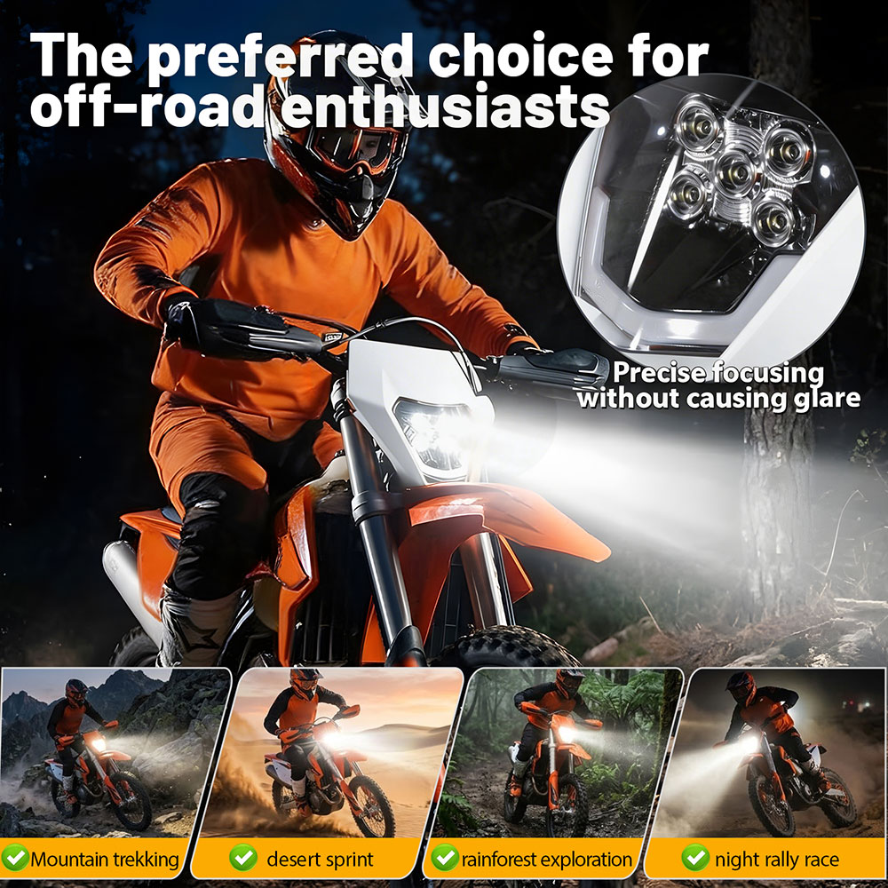 Faro a 5 LED Universale per KT - Universal Motorcycle Led Headlight Projector recensione e prezzo