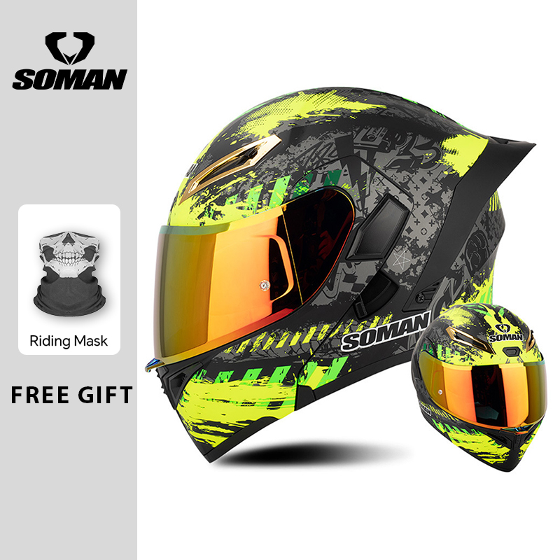 Casco da moto da uomo Casco da - Modular Flip Up Motorcycle Helmet Dot Approved recensione e prezzo