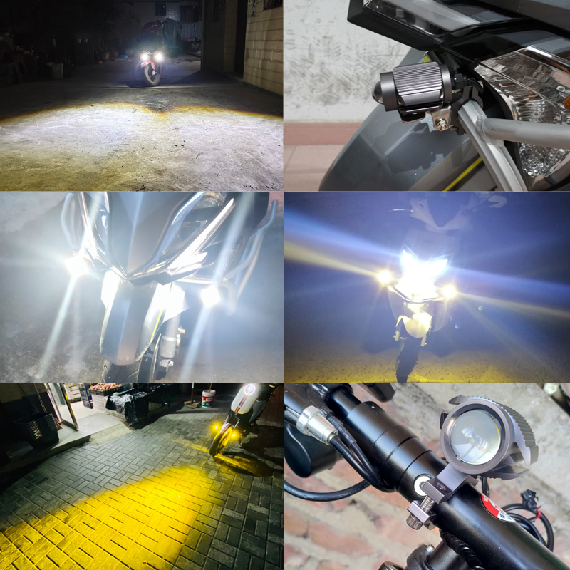 Accessori per moto con luce a  - Universal Motorcycle Led Headlight Projector recensione e prezzo