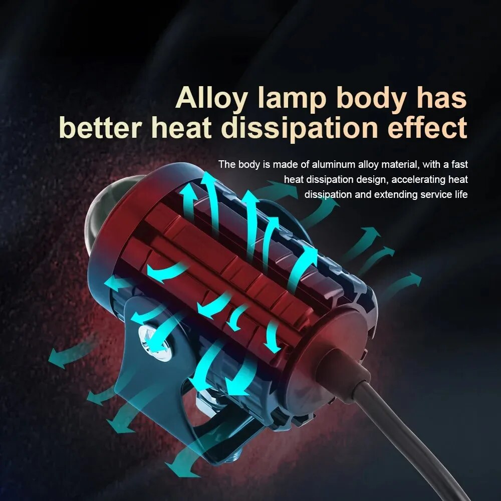 1/2PCS Universale Del Motocicl - Universal Motorcycle Led Headlight Projector recensione e prezzo