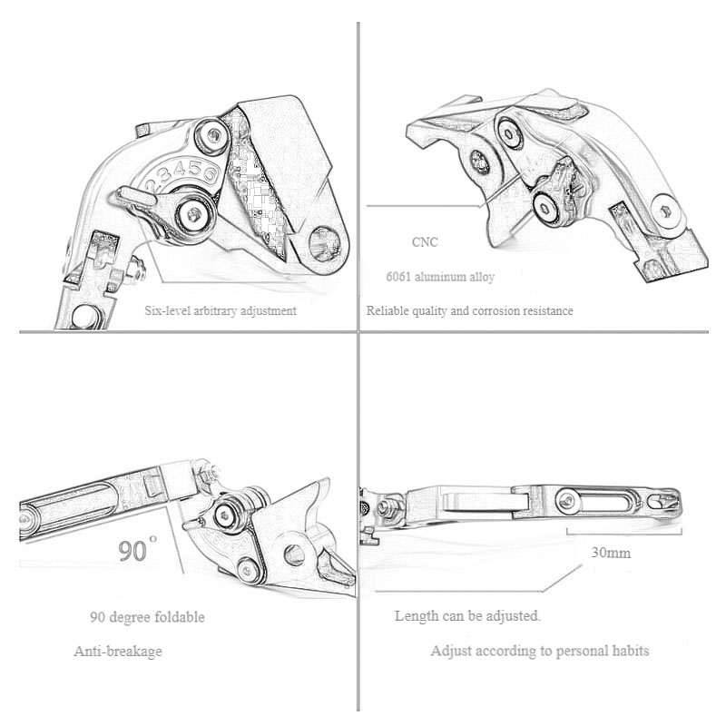 PER YAMAHA MT-09 MT09 MT mt 09 - Cnc Aluminum Adjustable Brake Clutch Levers recensione e prezzo