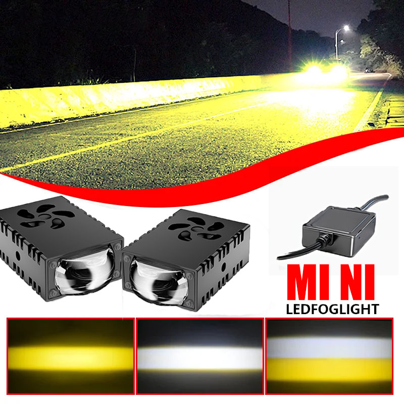 1/2 Pezzi Mini Faro LED con Le - Universal Motorcycle Led Headlight Projector recensione e prezzo