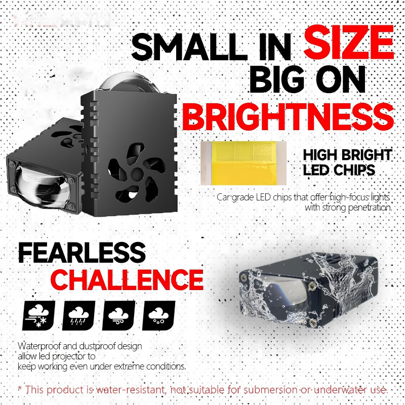 1/2 Pezzi Mini Faro LED con Le - Universal Motorcycle Led Headlight Projector recensione e prezzo