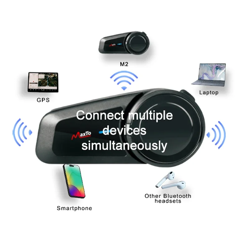 2PCS Maxto M2 Casco moto Auric - Universal Motorcycle Helmet Intercom Headset recensione e prezzo