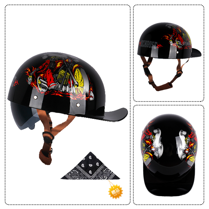 Uchoose Summer Moto Casque DS  - Vintage Open Face Retro Helmet recensione e prezzo