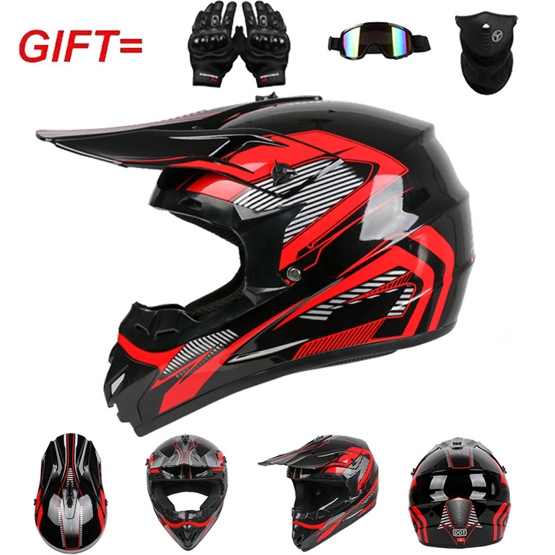 Casco Integrale per Moto Fuori - Off Road Motocross Helmet Goggles Set recensione e prezzo
