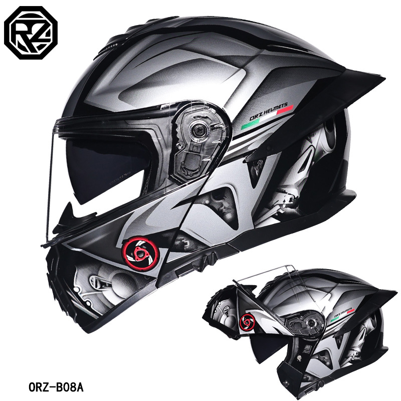 Casco Moto ORZ Modulare con Do - Modular Flip Up Motorcycle Helmet Dot Approved recensione e prezzo