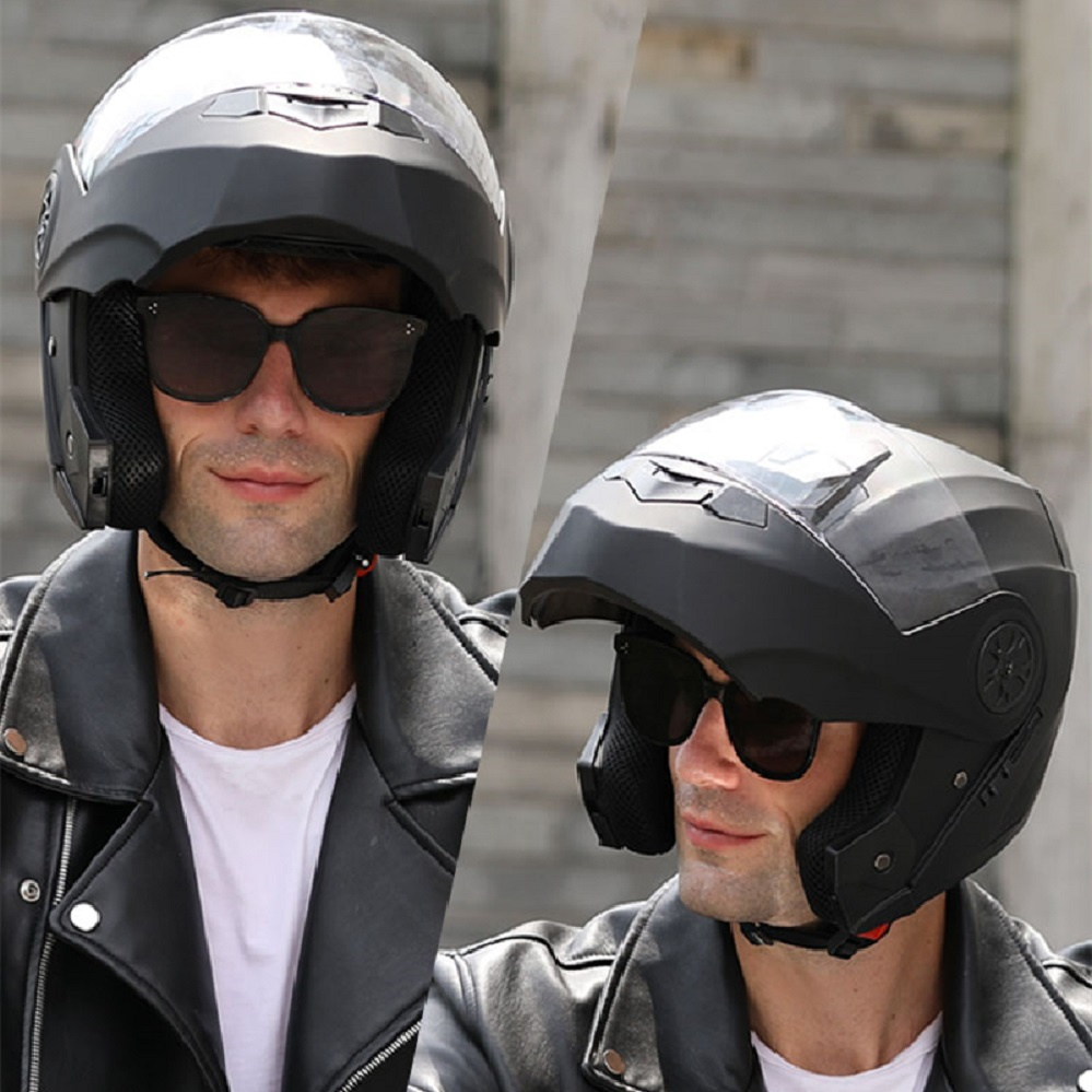 Casco moto modulare a doppia l - Modular Flip Up Motorcycle Helmet Dot Approved recensione e prezzo
