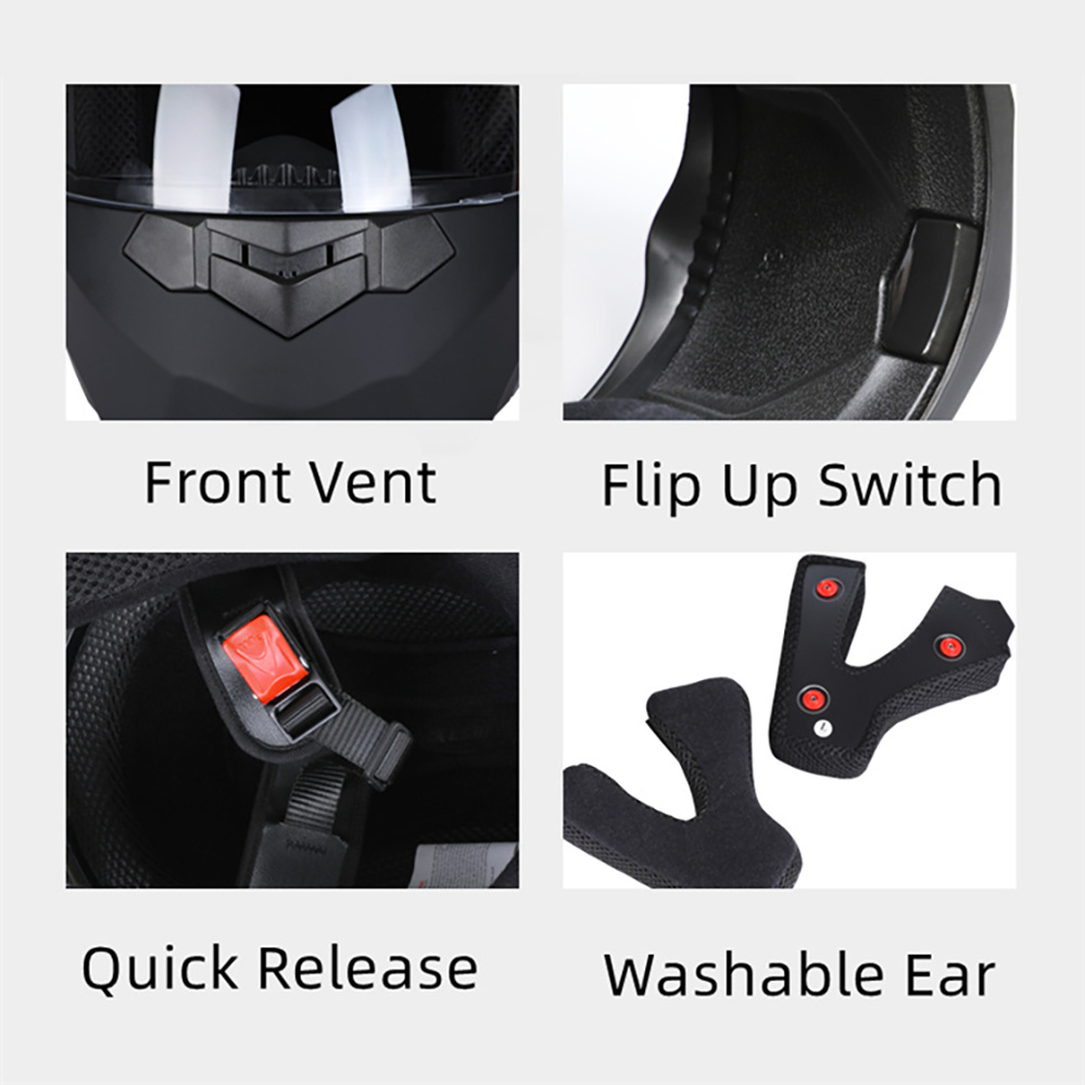 Casco moto modulare a doppia l - Modular Flip Up Motorcycle Helmet Dot Approved recensione e prezzo