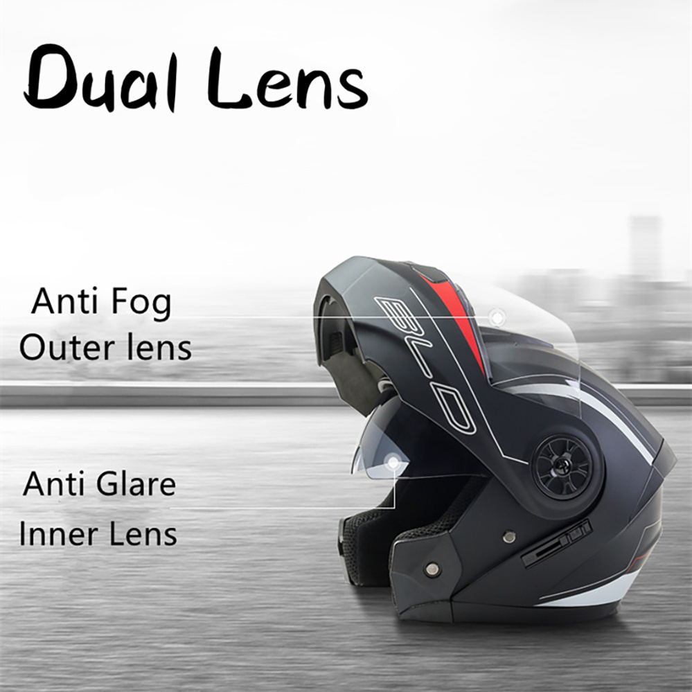 Casco moto modulare a doppia l - Modular Flip Up Motorcycle Helmet Dot Approved recensione e prezzo