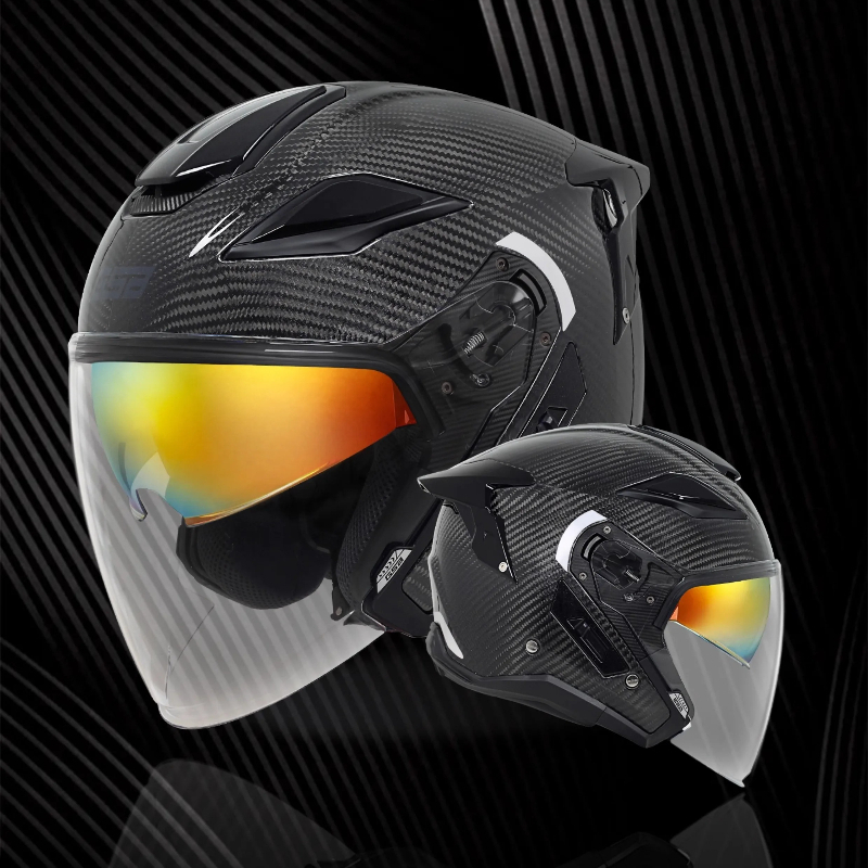 Casco Moto GSB in Fibra di Car - Carbon Fiber Lightweight Motorcycle Helmet recensione e prezzo