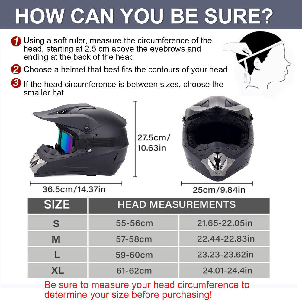 Set di quattro pezzi per casco - Off Road Motocross Helmet Goggles Set recensione e prezzo