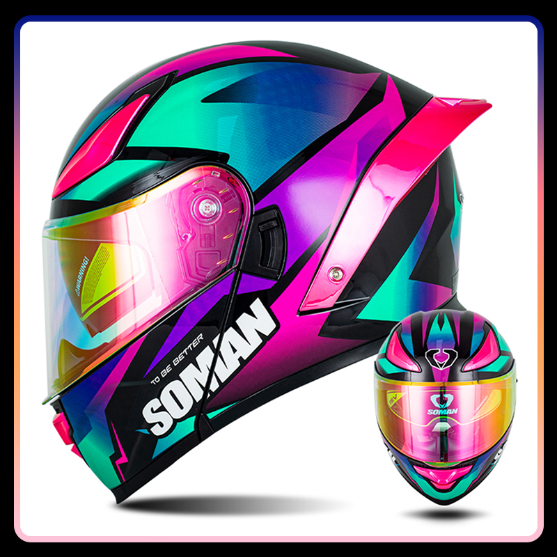 Casco da moto da uomo Caschi a - Modular Flip Up Motorcycle Helmet Dot Approved recensione e prezzo