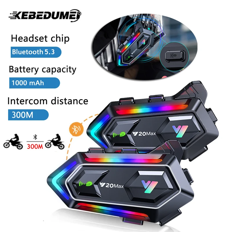 Y20 MAX Casco Moto Interfono V - Universal Motorcycle Helmet Intercom Headset recensione e prezzo