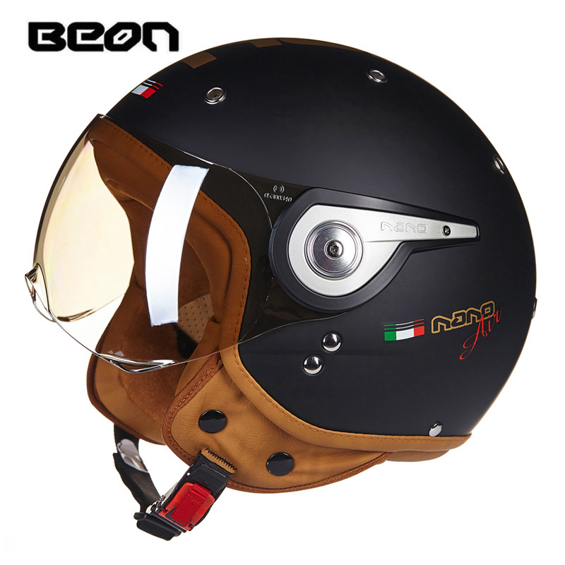 BEON B-110 Casco moto beon 3/4 - Vintage Open Face Retro Helmet recensione e prezzo