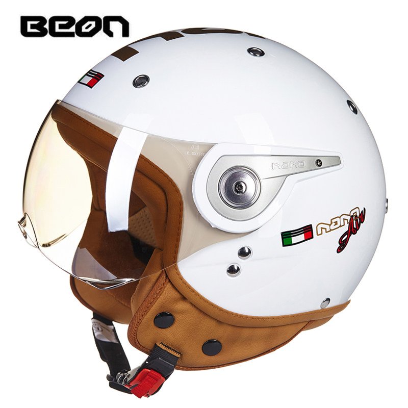 BEON B-110 Casco moto beon 3/4 - Vintage Open Face Retro Helmet recensione e prezzo