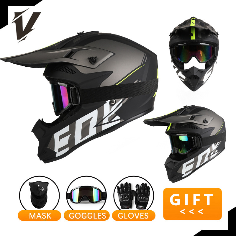 Set Casco Moto Fuoristrada Int - Off Road Motocross Helmet Goggles Set recensione e prezzo