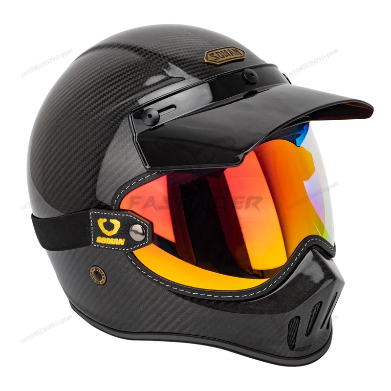 Occhiali da Moto Vintage SOMAN - Vintage Open Face Retro Helmet recensione e prezzo