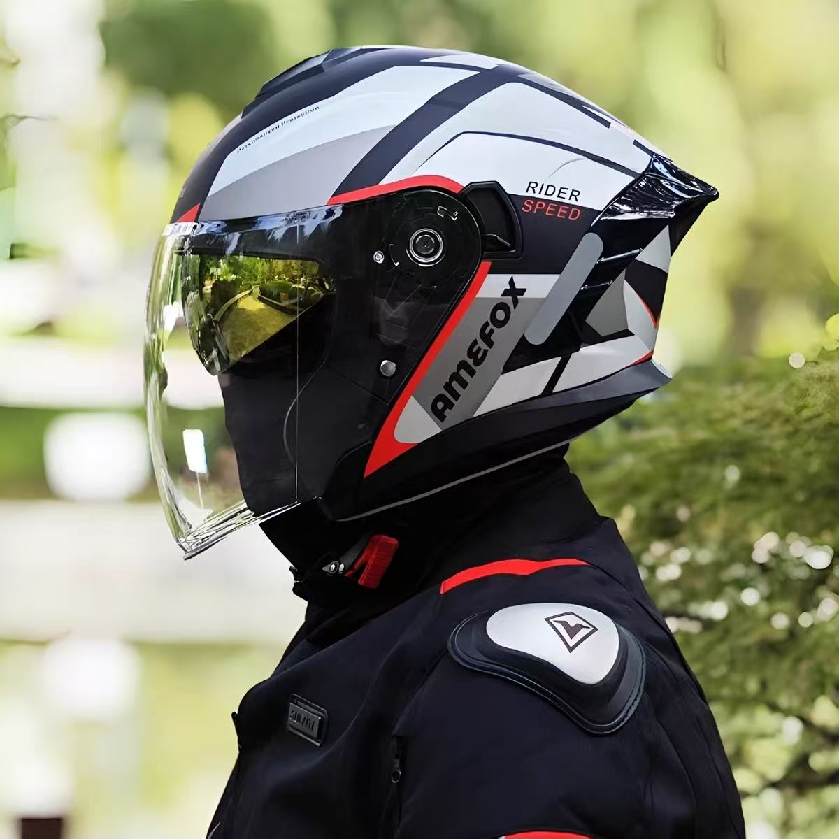 Casco Jet 3/4 con Doppia Visie - Motorcycle Helmet Inner Sun Visor Lens recensione e prezzo